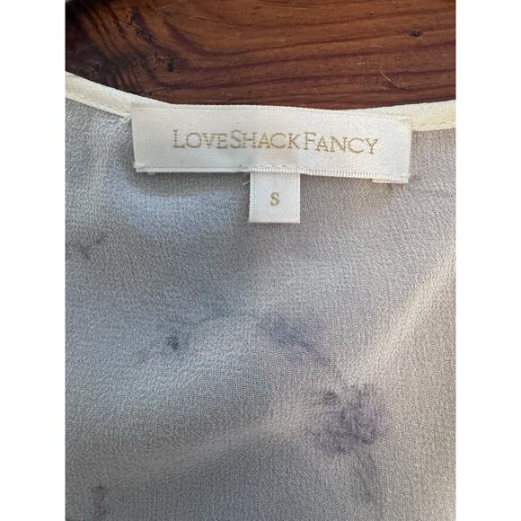 LoveShackFancy Floral Blouse and Skirt Set in Cream and Pink - Picture 7 of 13